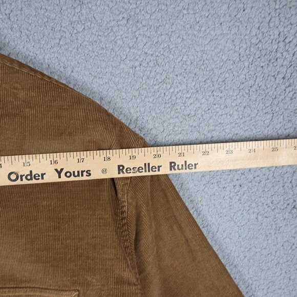 J Crew Shirt Mens Size XL Dark Acorn Corduroy Work Shirt Button Down Classic Fit - Picture 9 of 14
